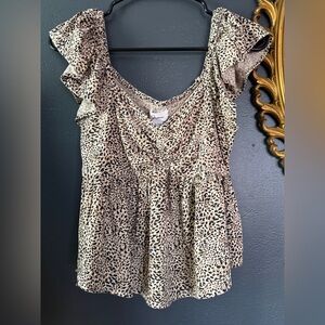 Japna Rayon Animal Print Top